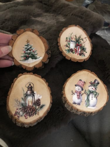 Customer photo: Wood Ornament Kit by Jennifer C.